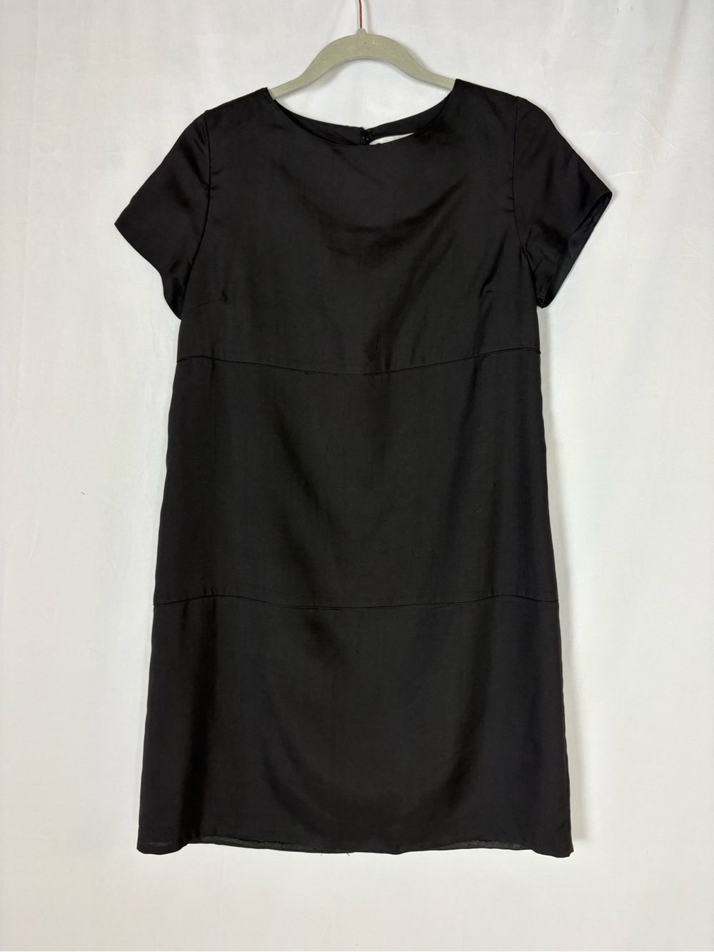 Lilly Pulitzer Vintage Black Short-Sleeve Silk Mini Shift Dress